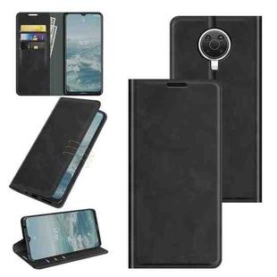 For Nokia G10/G20 Retro-skin Business Magnetic Suction Leather Case with Holder & Card Slots & Wallet(Black)