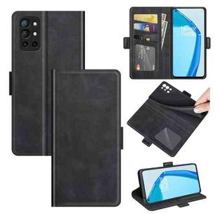 For OnePlus 9R Dual-side Magnetic Buckle Horizontal Flip Leather Case with Holder & Card Slots & Wallet(Black)