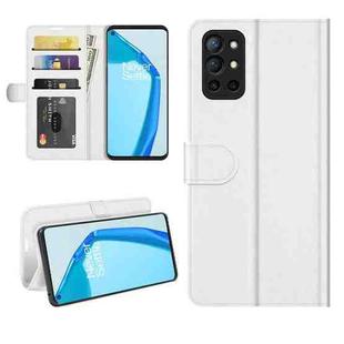 For OnePlus 9R R64 Texture Single Horizontal Flip Protective Case with Holder & Card Slots & Wallet& Photo Frame(White)