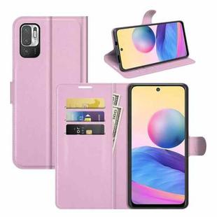 For Xiaomi Redmi Note 10 5G / Poco M3 Pro 5G Litchi Texture Horizontal Flip Protective Case with Holder & Card Slots & Wallet(Pink)