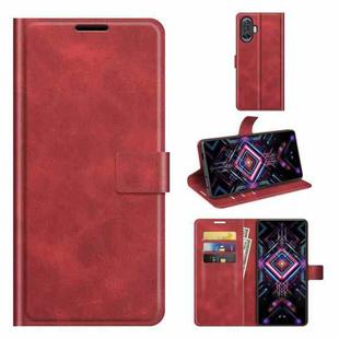 For Xiaomi Redmi K40 Gaming / Poco F3 GT Retro Calf Pattern Buckle Horizontal Flip Leather Case with Holder & Card Slots & Wallet(Red)