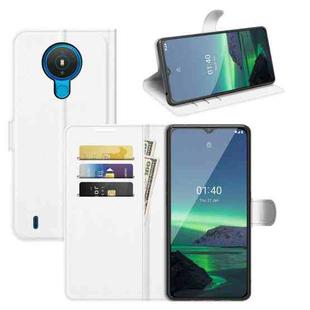 For Nokia 1.4 Litchi Texture Horizontal Flip Protective Case with Holder & Card Slots & Wallet(White)