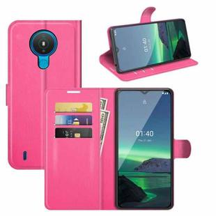 For Nokia 1.4 Litchi Texture Horizontal Flip Protective Case with Holder & Card Slots & Wallet(Rose red)