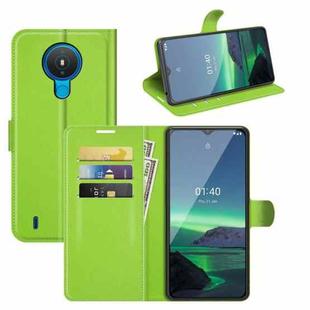 For Nokia 1.4 Litchi Texture Horizontal Flip Protective Case with Holder & Card Slots & Wallet(Green)