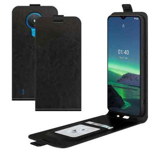 For Nokia 1.4 R64 Texture Single Vertical Flip Leather Protective Case with Card Slots & Photo Frame(Black)