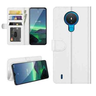 For Nokia 1.4 R64 Texture Single Horizontal Flip Protective Case with Holder & Card Slots & Wallet& Photo Frame(White)