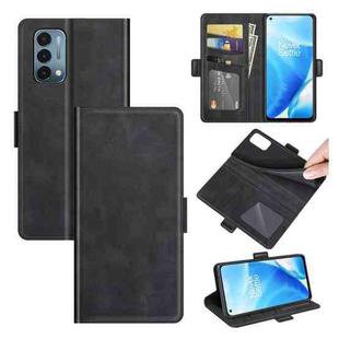 For OnePlus Nord N200 5G Dual-side Magnetic Buckle Horizontal Flip Leather Case with Holder & Card Slots & Wallet(Black)