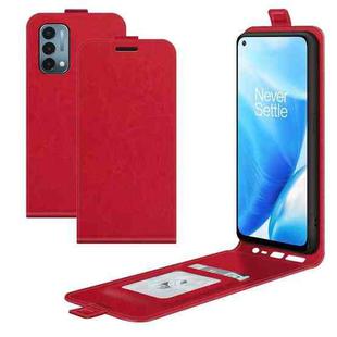 For OnePlus Nord N200 5G R64 Texture Single Vertical Flip Leather Protective Case with Card Slots & Photo Frame(Red)