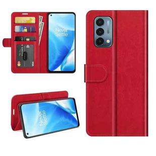 For OnePlus Nord N200 5G R64 Texture Single Horizontal Flip Protective Case with Holder & Card Slots & Wallet& Photo Frame(Red)
