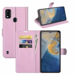 For ZTE Blade A51 Litchi Texture Horizontal Flip Protective Case with Holder & Card Slots & Wallet(Pink)