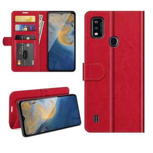For ZTE Blade A51 R64 Texture Single Horizontal Flip Protective Case with Holder & Card Slots & Wallet& Photo Frame(Red)