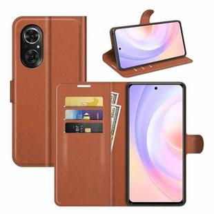 For Honor 50 SE Litchi Texture Horizontal Flip Protective Case with Holder & Card Slots & Wallet(Brown)