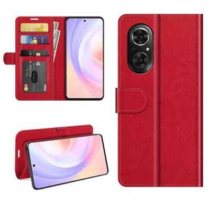 For Honor 50 SE R64 Texture Single Horizontal Flip Protective Case with Holder & Card Slots & Wallet & Photo Frame(Red)