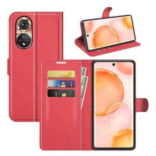 For Honor 50 Litchi Texture Horizontal Flip Protective Case with Holder & Card Slots & Wallet(Red)