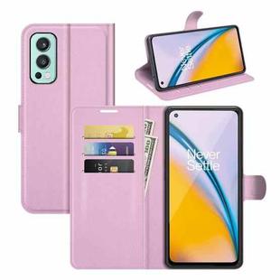 For OnePlus Nord 2 5G Litchi Texture Horizontal Flip Protective Case with Holder & Card Slots & Wallet(Pink)