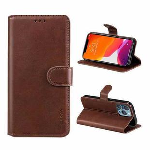 For iPhone 13 Pro ENKAY Hat-Prince Horizontal Flip PU Leather Case with Holder & Card Slots & Wallet(Brown)