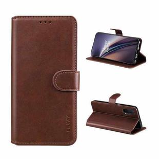 For OnePlus Nord CE 5G ENKAY Hat-Prince Horizontal Flip PU Leather Case with Holder & Card Slots & Wallet(Brown)