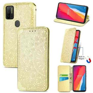 For Ulefone Note 11 Plus Blooming Mandala Embossed Pattern Magnetic Horizontal Flip Leather Case with Holder & Card Slots & Wallet(Yellow)