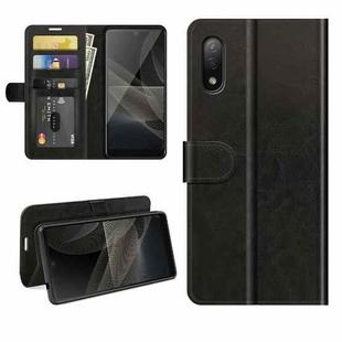 For Sony Xperia Ace II R64 Texture Single Horizontal Flip Protective Case with Holder & Card Slots & Wallet& Photo Frame(Black)