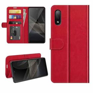 For Sony Xperia Ace II R64 Texture Single Horizontal Flip Protective Case with Holder & Card Slots & Wallet& Photo Frame(Red)