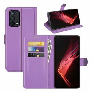 For OPPO K9 Litchi Texture Horizontal Flip Protective Case with Holder & Card Slots & Wallet(Purple)