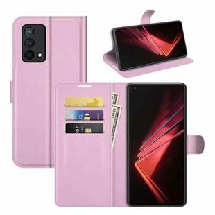 For OPPO K9 Litchi Texture Horizontal Flip Protective Case with Holder & Card Slots & Wallet(Pink)