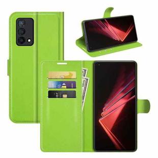 For OPPO K9 Litchi Texture Horizontal Flip Protective Case with Holder & Card Slots & Wallet(Green)