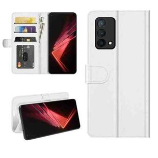 For OPPO K9 R64 Texture Single Horizontal Flip Protective Case with Holder & Card Slots & Wallet& Photo Frame(White)