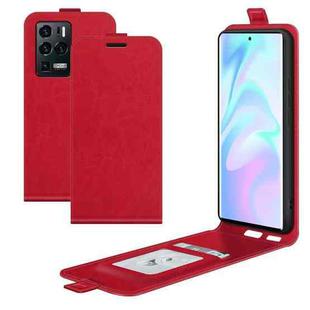For ZTE Axon 30 Ultra 5G R64 Texture Single Vertical Flip Leather Protective Case with Card Slots & Photo Frame(Red)