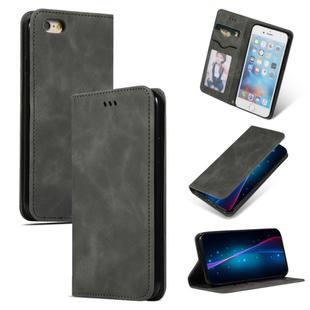 Retro Skin Feel Business Magnetic Horizontal Flip Leather Case for iPhone 6S Plus & 6 Plus(Dark Gray)