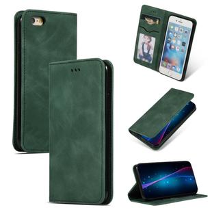 Retro Skin Feel Business Magnetic Horizontal Flip Leather Case for iPhone 6S Plus & 6 Plus(Army Green)