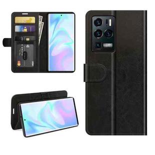 For ZTE Axon 30 Ultra 5G R64 Texture Single Horizontal Flip Protective Case with Holder & Card Slots & Wallet& Photo Frame(Black)