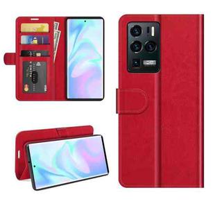 For ZTE Axon 30 Ultra 5G R64 Texture Single Horizontal Flip Protective Case with Holder & Card Slots & Wallet& Photo Frame(Red)