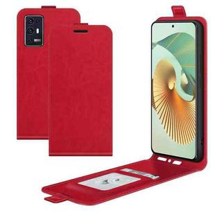 For ZTE Axon 30 Pro 5G R64 Texture Single Vertical Flip Leather Protective Case with Card Slots & Photo Frame(Red)