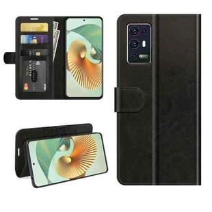 For ZTE Axon 30 Pro 5G R64 Texture Single Horizontal Flip Protective Case with Holder & Card Slots & Wallet& Photo Frame(Black)