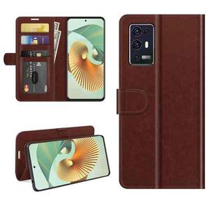 For ZTE Axon 30 Pro 5G R64 Texture Single Horizontal Flip Protective Case with Holder & Card Slots & Wallet& Photo Frame(Brown)