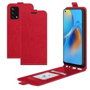 For OPPO Realme GT 5G / Realme Q3 Pro 5G R64 Texture Single Vertical Flip Leather Protective Case with Card Slots & Photo Frame(Red)