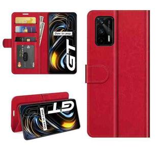 For OPPO Realme GT 5G / Realme Q3 Pro 5G R64 Texture Single Horizontal Flip Protective Case with Holder & Card Slots & Wallet& Photo Frame(Red)