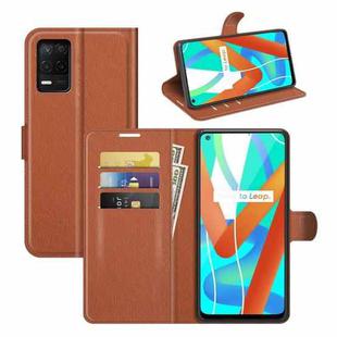 For OPPO Realme V13 5G / Realme 8 5G / Q3i 5G / Q3 5G Litchi Texture Horizontal Flip Protective Case with Holder & Card Slots & Wallet(Brown)
