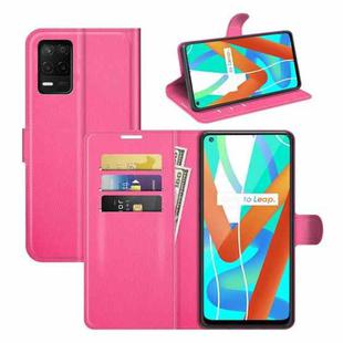 For OPPO Realme V13 5G / Realme 8 5G / Q3i 5G / Q3 5G Litchi Texture Horizontal Flip Protective Case with Holder & Card Slots & Wallet(Rose Red)