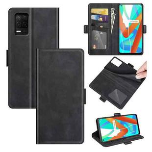 For OPPO Realme V13 5G / Realme 8 5G / Q3i 5G / Q3 5G Dual-side Magnetic Buckle Horizontal Flip Leather Case with Holder & Card Slots & Wallet(Black)