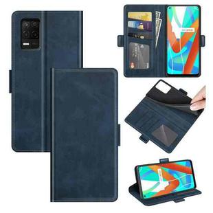 For OPPO Realme V13 5G / Realme 8 5G / Q3i 5G / Q3 5G Dual-side Magnetic Buckle Horizontal Flip Leather Case with Holder & Card Slots & Wallet(Dark Blue)