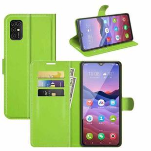 For ZTE Blade V2020 Smart Litchi Texture Horizontal Flip Protective Case with Holder & Card Slots & Wallet(Green)