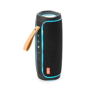 T&G TG287 LED Flashing Light Bluetooth Speaker Portable Wireless Stereo Bass Subwoofer FM / TF / USB(Black)