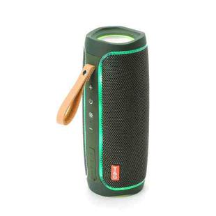 T&G TG287 LED Flashing Light Bluetooth Speaker Portable Wireless Stereo Bass Subwoofer FM / TF / USB(Green)