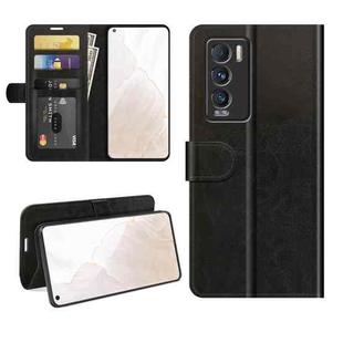 For OPPO Realme GT Master R64 Texture Single Horizontal Flip Protective Case with Holder & Card Slots & Wallet& Photo Frame(Black)