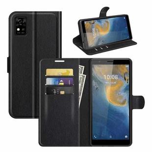 For ZTE Blade A31 Litchi Texture Horizontal Flip Protective Case with Holder & Card Slots & Wallet(Black)