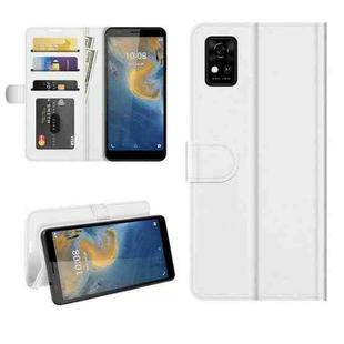 For ZTE Blade A31 R64 Texture Single Horizontal Flip Protective Case with Holder & Card Slots & Wallet& Photo Frame(White)