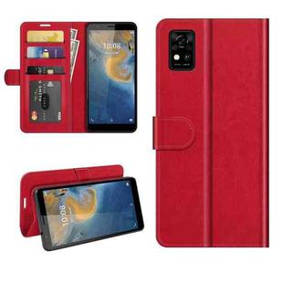 For ZTE Blade A31 R64 Texture Single Horizontal Flip Protective Case with Holder & Card Slots & Wallet& Photo Frame(Red)