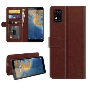 For ZTE Blade A31 R64 Texture Single Horizontal Flip Protective Case with Holder & Card Slots & Wallet& Photo Frame(Brown)